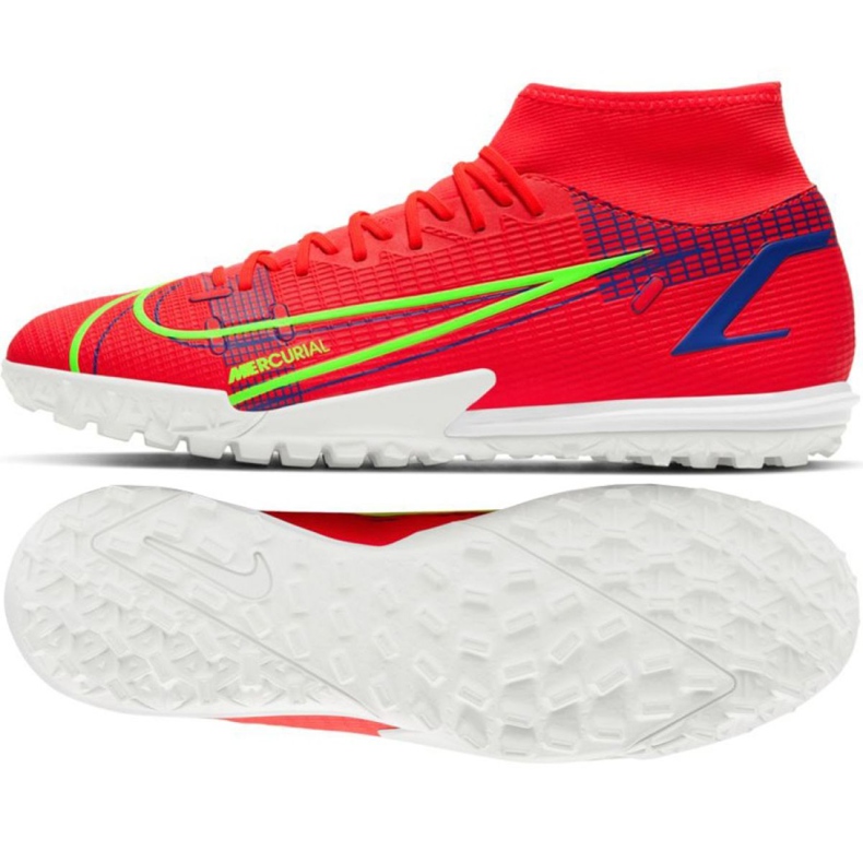 Calzado de fútbol Nike Mercurial Superfly 8 Academy Tf M CV0953 600 rojo naranjas y tintos Calzado de fútbol Nike Mercurial Superfly 8 Academy Tf M CV0953 600 rojo naranjas y tintos
