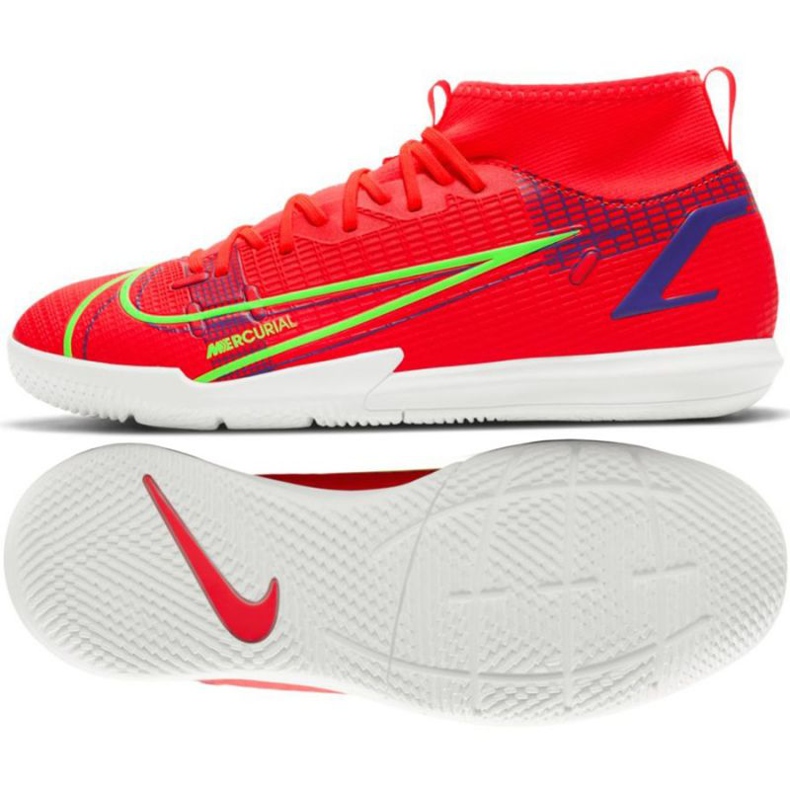 Zapatos de fútbol Nike Mercurial Superfly 8 Academy Ic Jr CV0784 600 rojo naranjas y tintos Zapatos de fútbol Nike Mercurial Superfly 8 Academy Ic Jr CV0784 600 rojo naranjas y tintos
