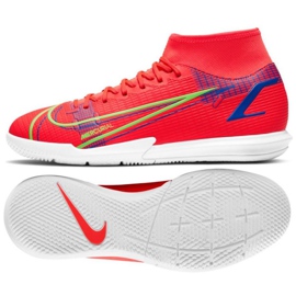 Zapatos de fútbol Nike Mercurial Superfly 8 Academy M Ic CV0847 600 rojo naranjas y tintos
