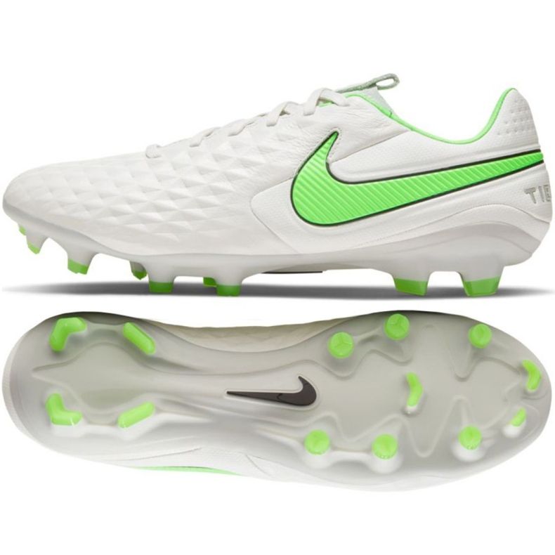 Botas de fútbol Nike Tiempo Legend 8 Pro Fg M AT6133 030 blanco blanco