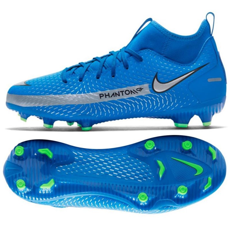 Zapatillas de fútbol Nike Phantom Gt Academy Df FG / MG Jr CW6694 400 multicolor azul