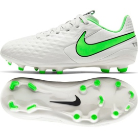 Zapatos de fútbol Nike Tiempo Legend 8 Academy Mg Jr AT5732 030 marfil blanco