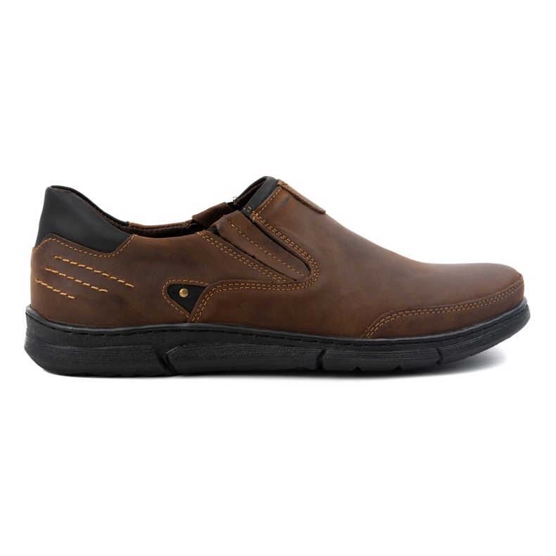 Polbut Zapatos sin cordones para hombre J51 marrón
