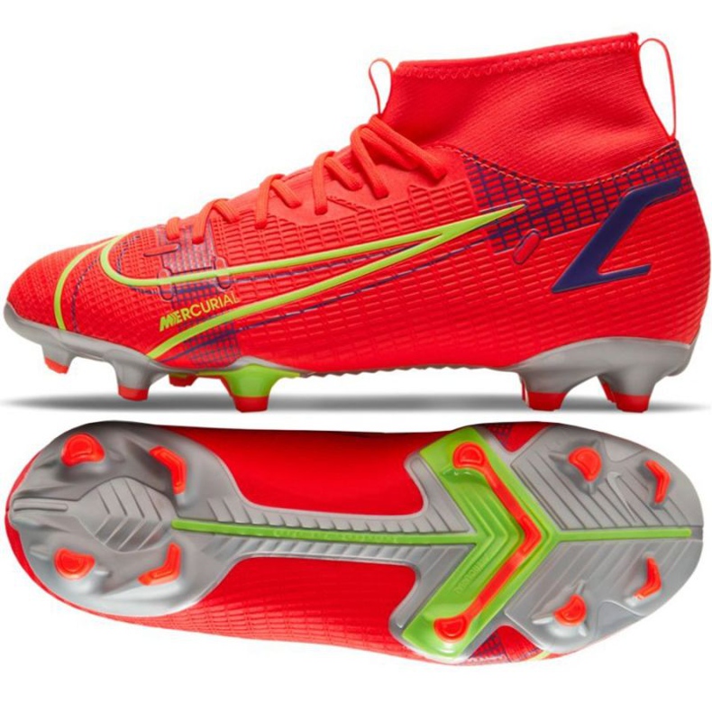 Calzado de fútbol Nike Mercurial Superfly 8 Academy Mg Jr CV1127 600 rojo negro