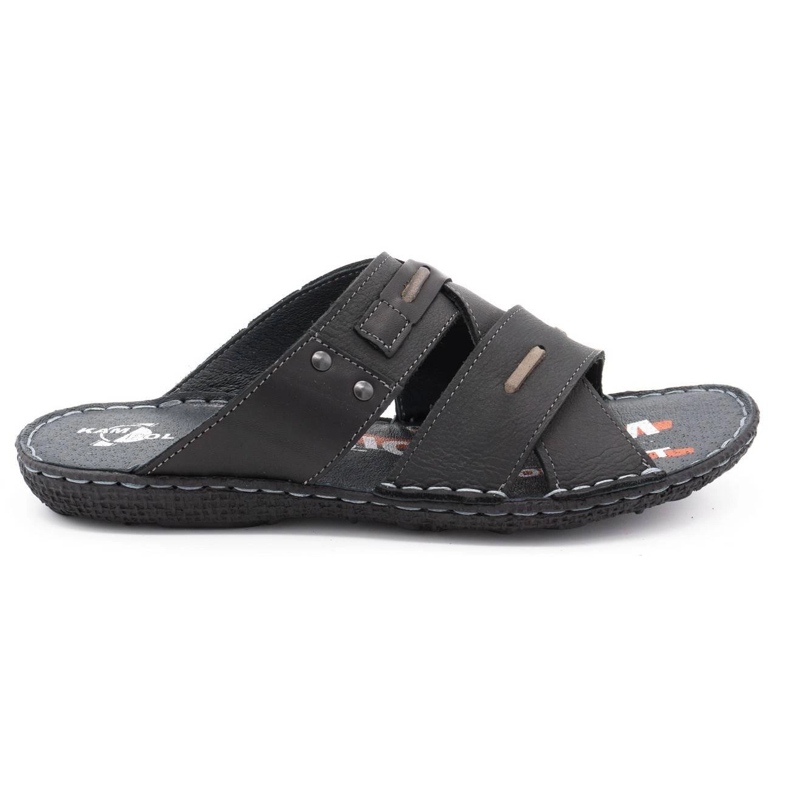 Kampol Zapatilla piel hombre 201/3 negro