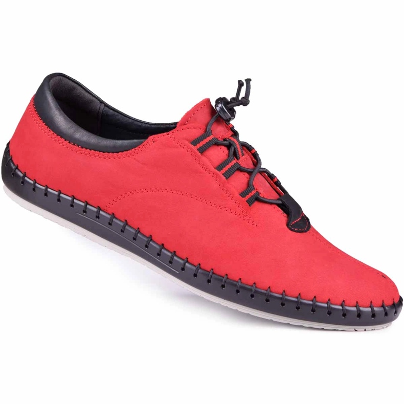 Kampol Zapatos casual hombre 337/39 rojo negro