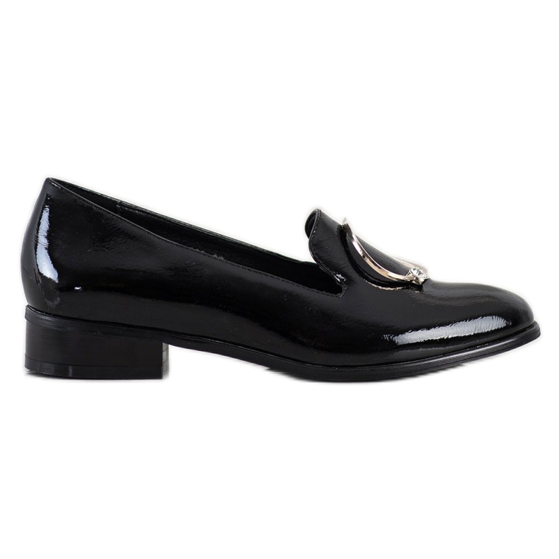 Mocasines negros con decoración VINCEZA
