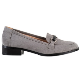 Mocasines VINCEZA de tacón bajo gris