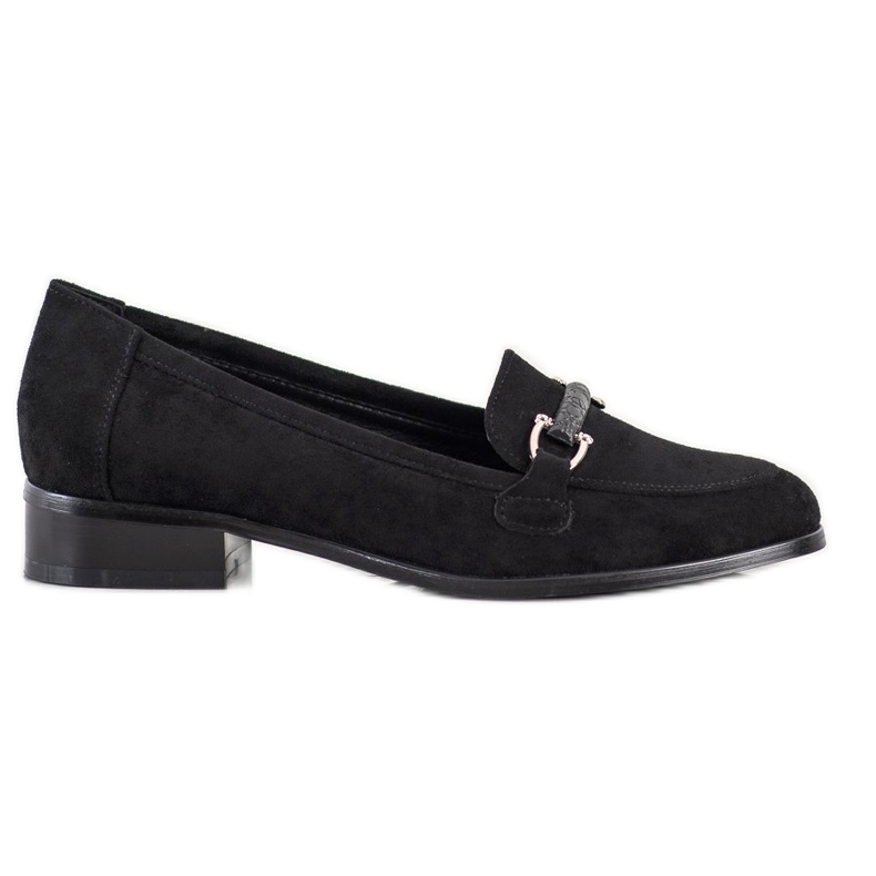 Mocasines VINCEZA de tacón bajo negro