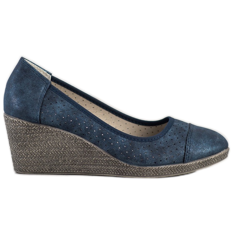 Goodin Bombas de cuña azul marino
