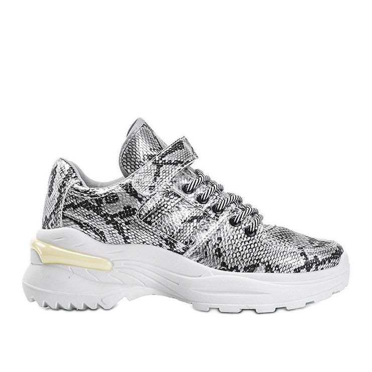 Zapatillas Lollypop plateadas con serpiente plata