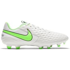 Zapatos de fútbol Nike Tiempo Legend 8 Academy FG / MG AT5292 030 azul blanco