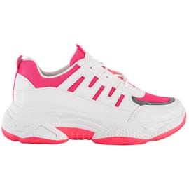 SHELOVET Zapatillas cómodas con malla BH-001RO blanco rosa