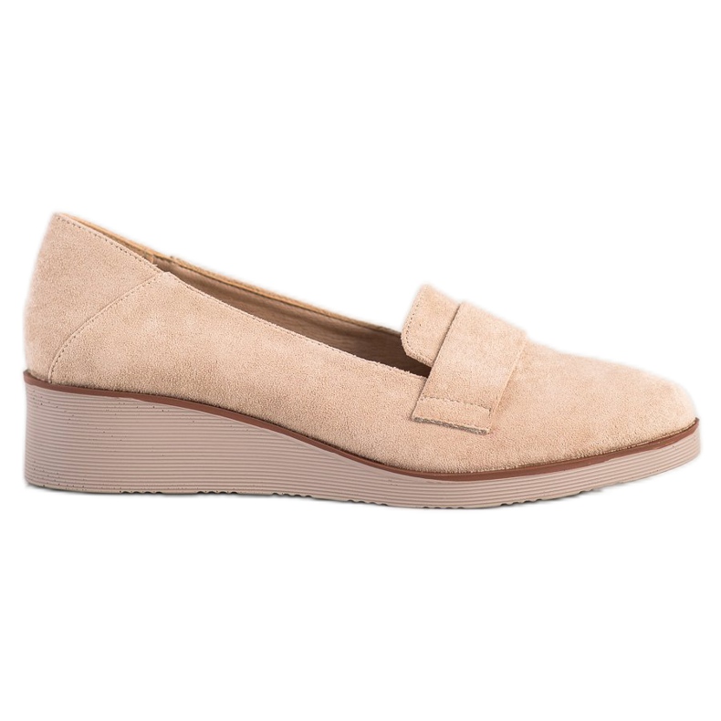 Suede Lords en la cuña VINCEZA beige