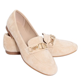 Mocasines de mujer beige T393P Beige