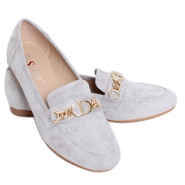 Gris Mocasines grises de mujer T393P Gris