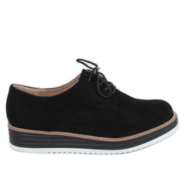 Black Mocasines con cordones de mujer 8988-45 Black negro