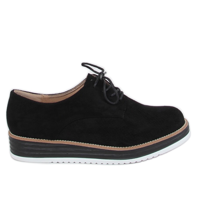 Black Mocasines con cordones de mujer 8988-45 Black negro