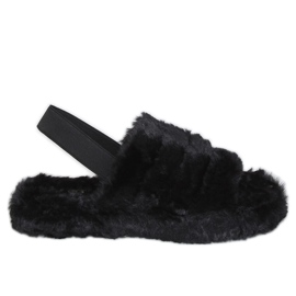 Zapatillas de mujer negras con banda elástica X8130 Negro
