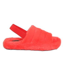 Orange X8130 Pantuflas de mujer naranja con banda elástica
