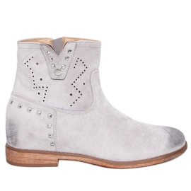 Bota calada gris con tacón oculto NC1126 Gris Bota calada gris con tacón oculto NC1126 Gris