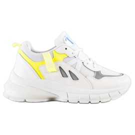 SHELOVET Deportivas plataforma malla blanco multicolor