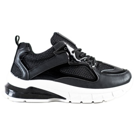 SHELOVET Zapatillas negras en la plataforma negro