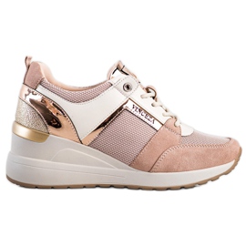 Zapatillas VINCEZA con estilo rosado