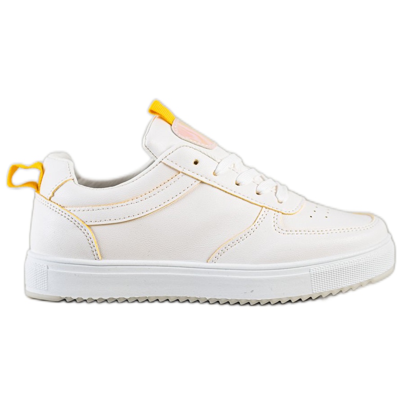 SHELOVET Deportes estar con cuero ecológico blanco