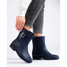 Botas de goma azul marino con hebilla