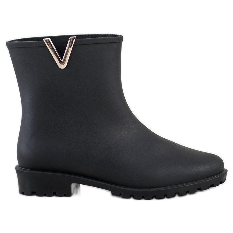SHELOVET Botas de goma negras con estilo negro