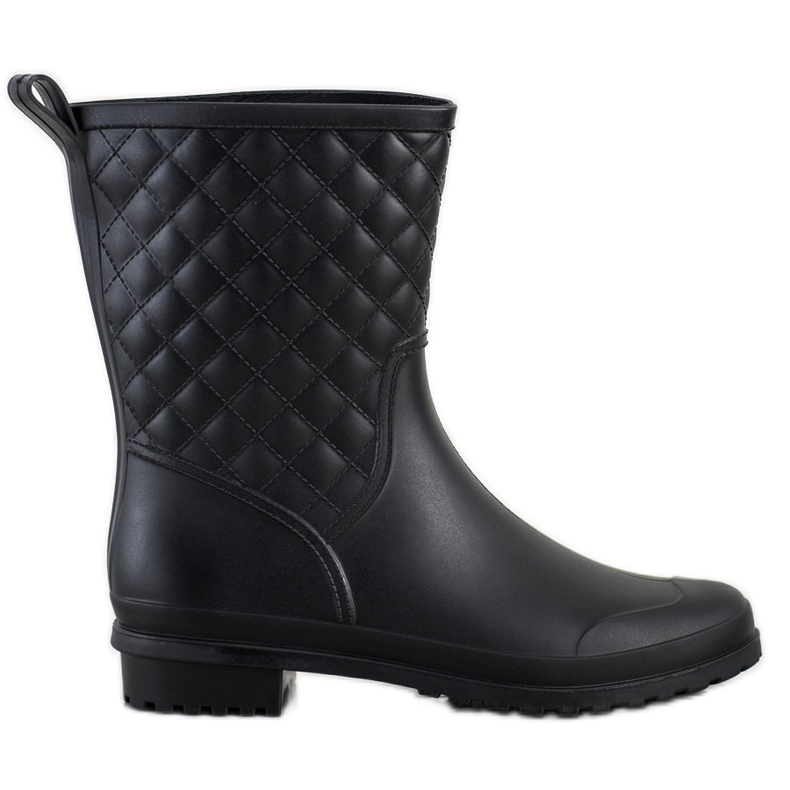 SHELOVET Botas de lluvia acolchadas de moda negro