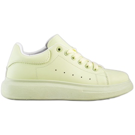 SHELOVET Zapatillas verdes en la plataforma