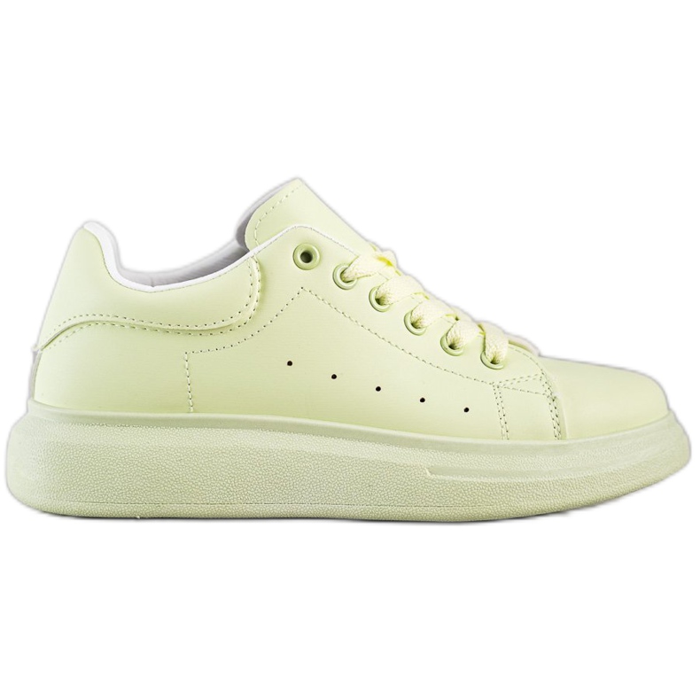 SHELOVET Zapatillas verdes en la plataforma