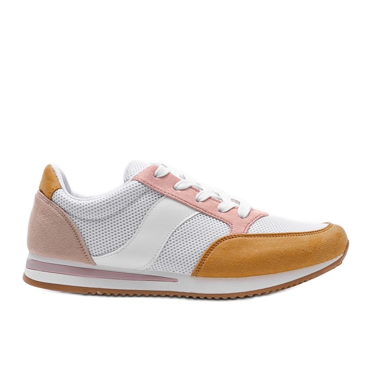 Zapatillas clásicas blancas con Aniya amarillo blanco rosado