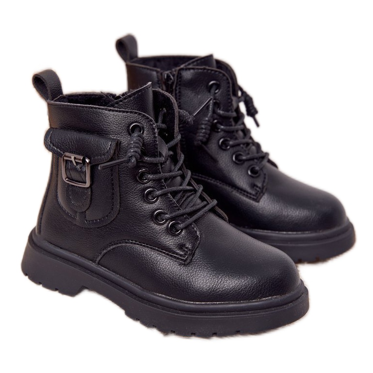 Apawwa Botas Infantiles Con Bolsillo Negro TikTok