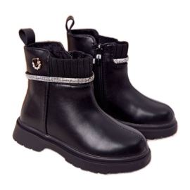 Apawwa Botas Infantiles Con Lentejuelas Toffees Negros Apawwa Botas Infantiles Con Lentejuelas Toffees Negros