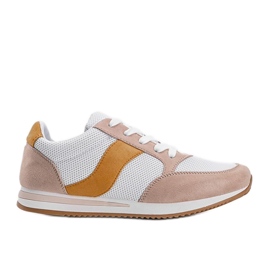 Zapatillas clásicas blancas con beige Aniya