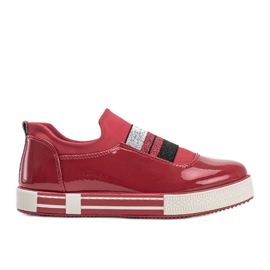 Zapatillas Jayde de charol rojo