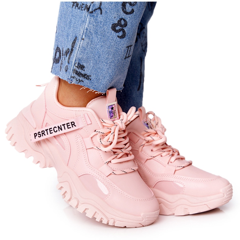 EVE Zapatillas de mujer en una suela masiva Pink Laugh rosado