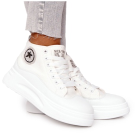 Zapatillas altas de mujer en la plataforma White Nice Girl blanco Zapatillas altas de mujer en la plataforma White Nice Girl blanco