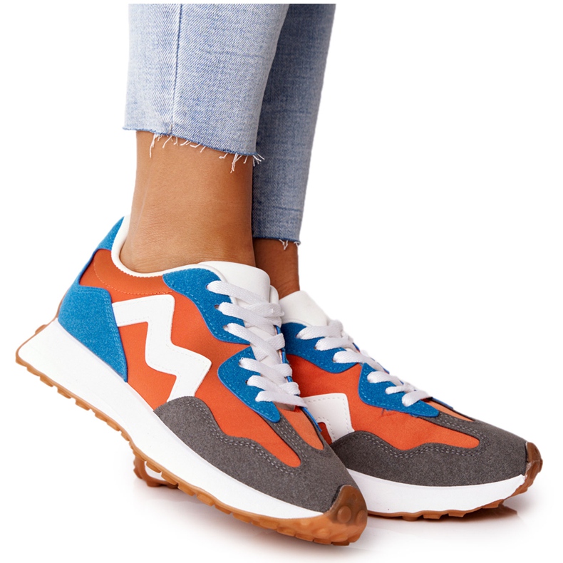 PS1 Calzado deportivo de mujer Sneakers Naranja Move On blanco azul