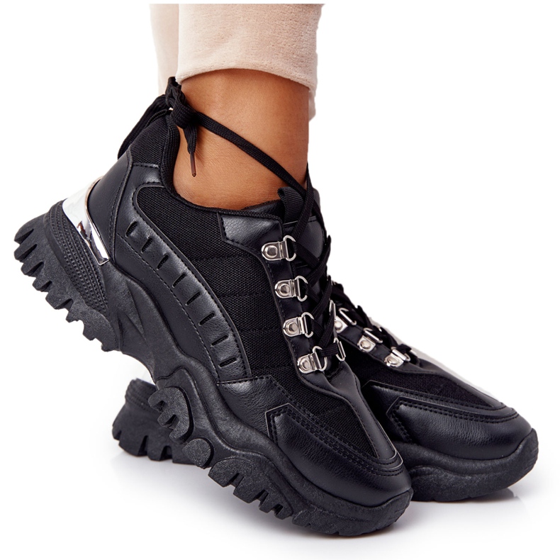 PS1 Zapatillas de mujer con suela grande Good Mood negro