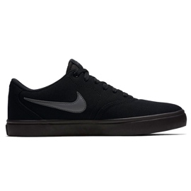 Zapatillas de hombre Nike Sb Check Solar Cnvs negras 843896002 negro gris