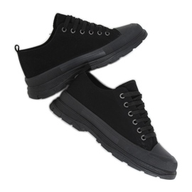 Zapatillas de mujer negras (suela negra) LA122 Allblack negro