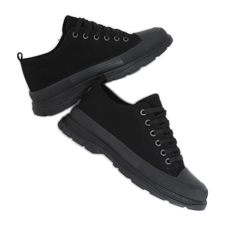 Zapatillas de mujer negras (suela negra) LA122 Allblack negro