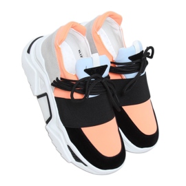 Zapatillas deportivas de suela alta VL127 Negro rosa gris