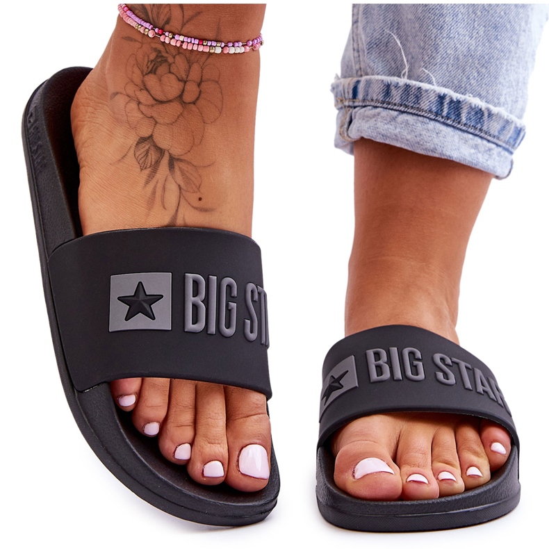 Pantuflas de Mujer Big Star FF274A200 Negro incoloro Pantuflas de Mujer Big Star FF274A200 Negro incoloro