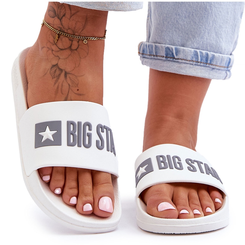 Pantuflas Mujer Big Star FF274A199 Blanco Pantuflas Mujer Big Star FF274A199 Blanco