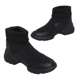 Negro LA156 Calcetines tobilleros negros Calzado deportivo